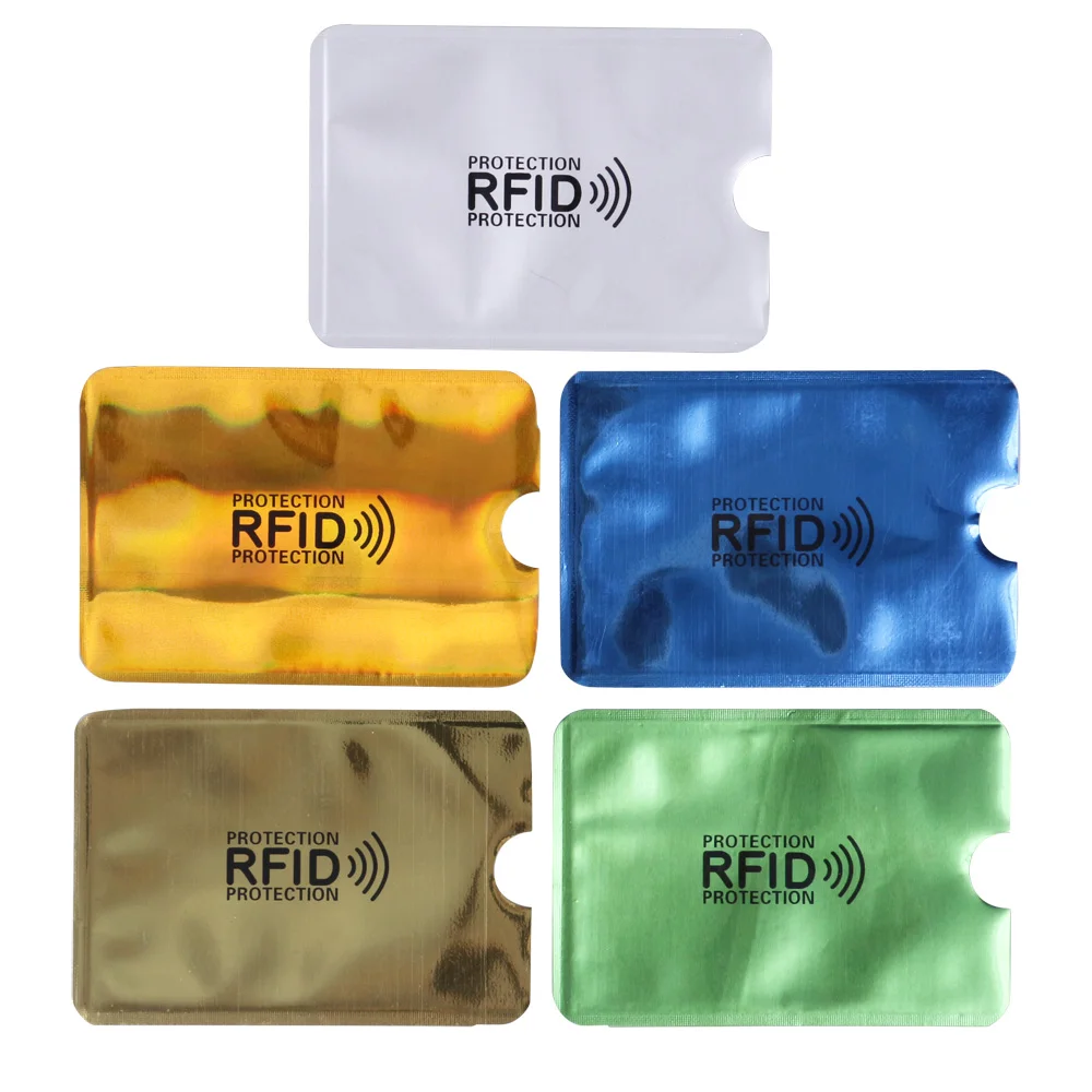 100pcs RF-Shielded Sleeve Card Blocking IC card Protection NFC security prevent scanning Anti-demagnetizing sleeve | Безопасность и