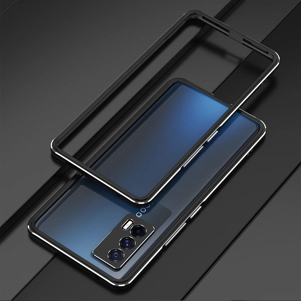 

Shockproof Bumper Case for VIVO iQOO Neo 5 Aurora Luxury Shockproof Aluminum Metal Frame Cover Camera Protection Case