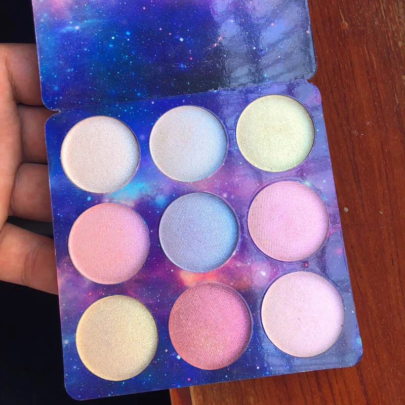 

9 Colors Eyeshadow Palette Shimmering Highly Pigmented Highlighter Powder Face Contour Cosmetic CIN6 899