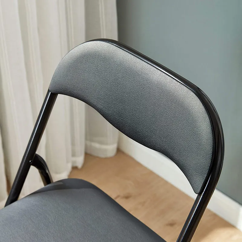 

Waterproof PU leather modern simple home single backrest computer chair portable folding design study desk comfortable writing c