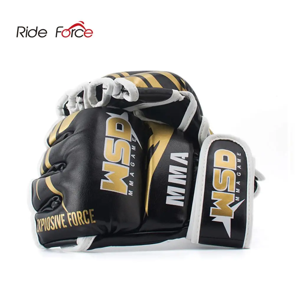Half Finger MMA Gloves for Men PU Kicki Boxing Karate Muay Thai Guantes De Boxeo Free Fight Sanda Training Equipment