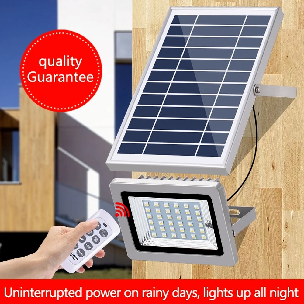 

Led High Lumen Solar flood light for outdoor Remote control RGB Flood Light outdoor lighting solar floodlight