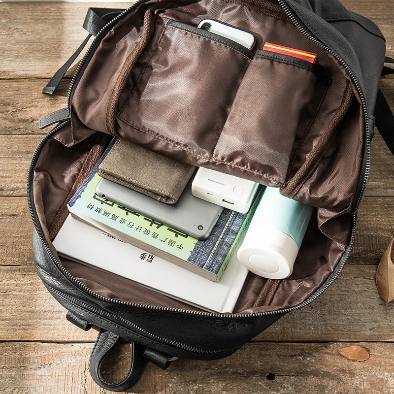 Новинка 2021 стильный кожаный рюкзак для молодых мужчин крутая дорожная сумка