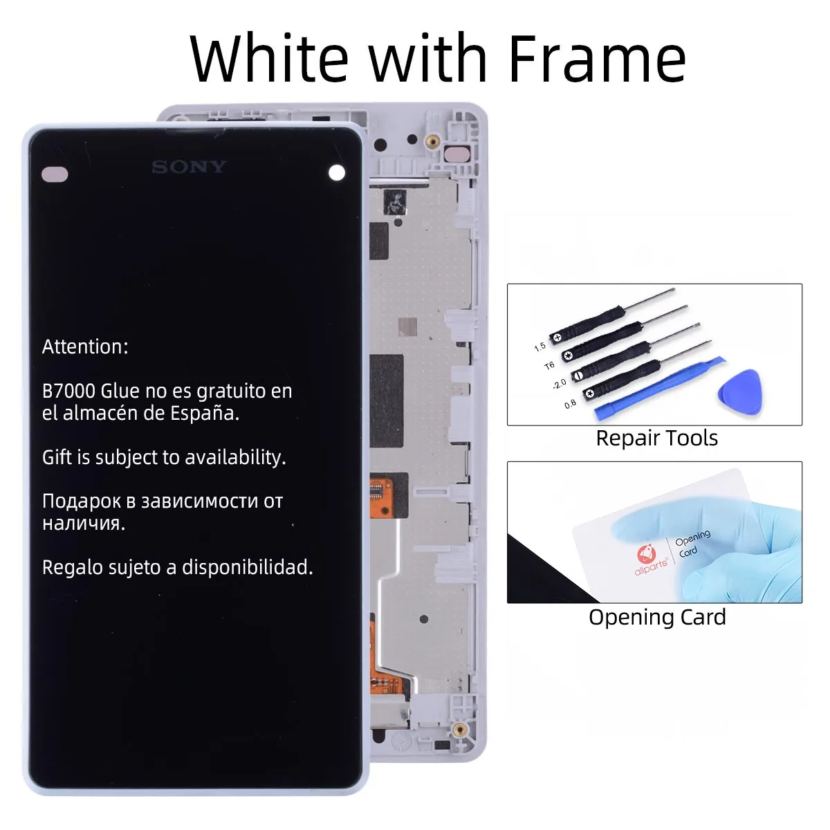 White with Frame ЖК-дисплей для SONY Xperia Z1 Compact дисплей сенсорный экран с рамкой для SONY Xperia Z1 Compact ЖК-дисплей Z1 Mini D5503 - Цвет: White with Frame