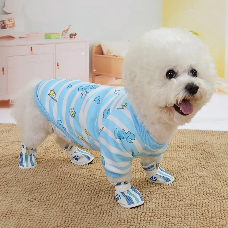 Одежда для собак зимняя теплая куртка пальто мультяшная одежда щенков толстовки