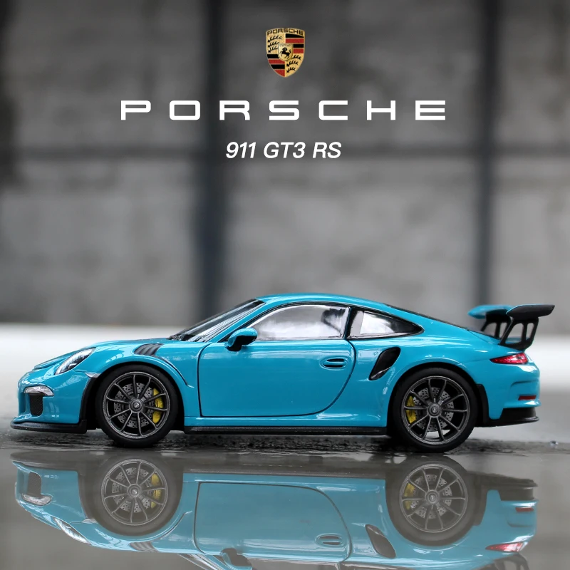 Welly 1:24 Porsche 911 GT3 RS синий автомобильный брелок для автомобильных ключей