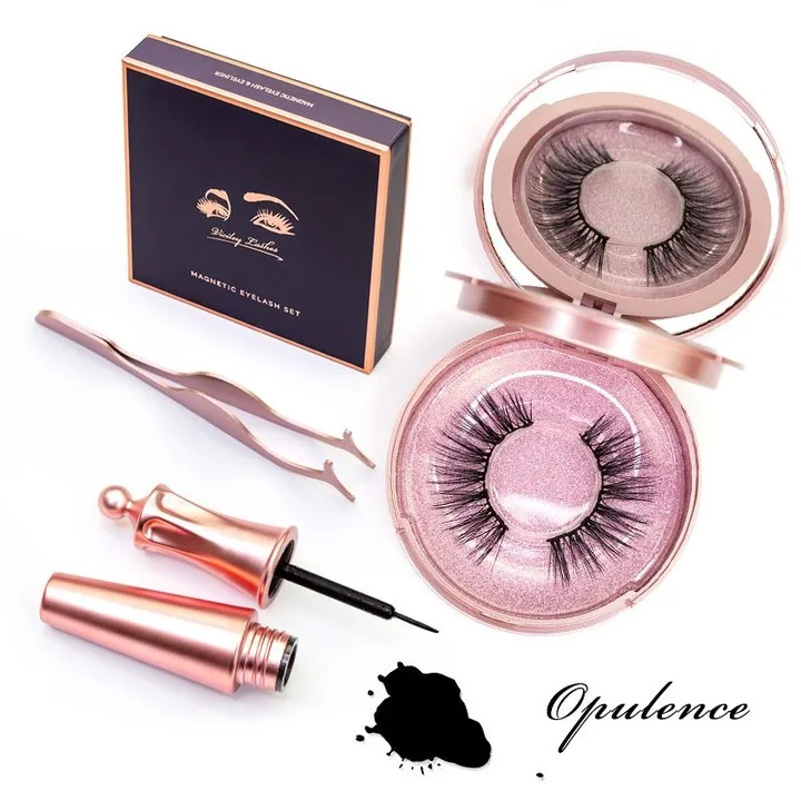 Magnetic False Eyelashes 5 Magnet Fake Tweezer Set Liquid Eyeliner Waterproof Long Lasting Lashes Women Makeup Tools | Красота и
