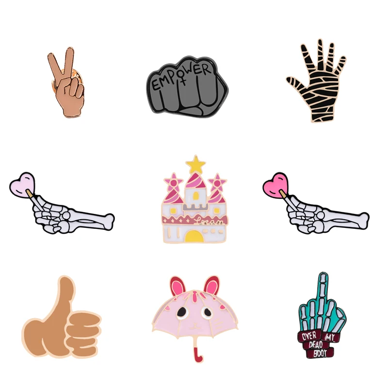 Женские футболки с принтом в виде значка эмали штырь зонтик дом сердце Любовь