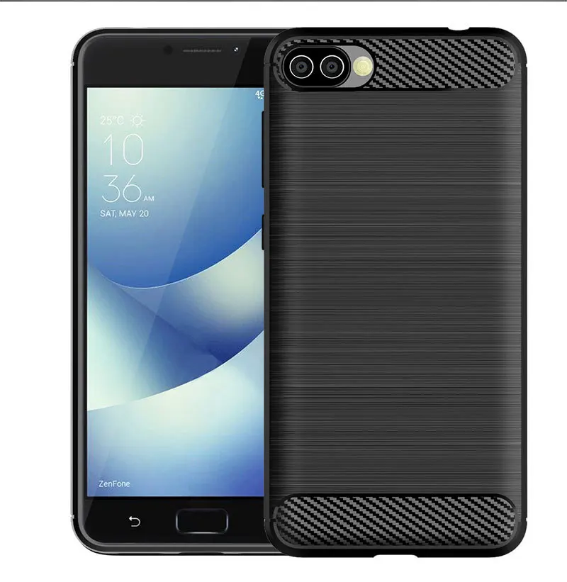 Для Asus Zenfone 4 Max Pro PLUS чехол из углеродного волокна ТПУ силиконовый для телефона