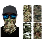 Камуфляжный шарф-труба, маска для лица для езды на велосипеде, однотонная теплая маска для шеи, банданы для кемпинга, походов, рыбалки, мужские и женские хиджабы для езды на велосипеде