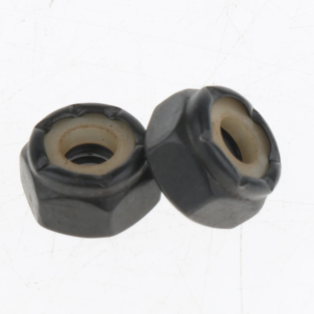 

30Pcs Standard Axle Nut 5/8/10mm Skateboarding Hardware Black