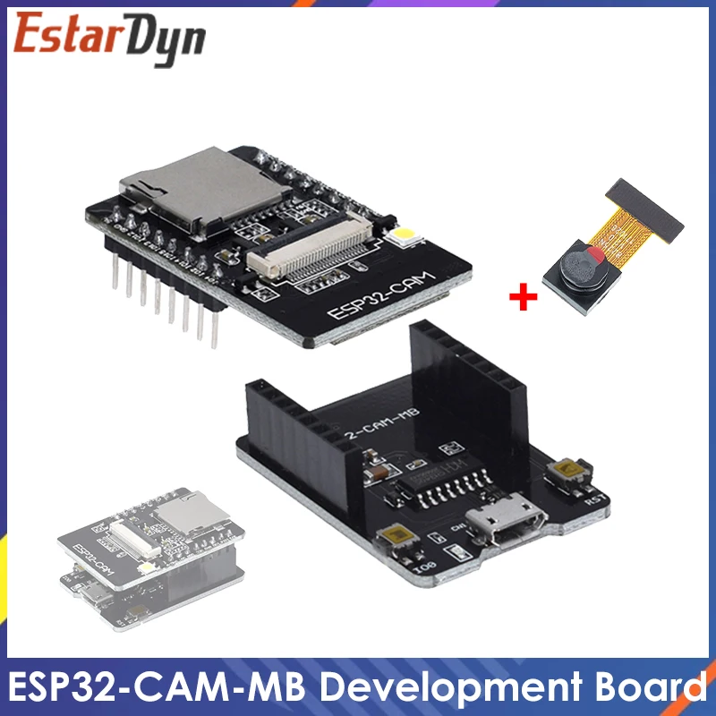 Макетная плата Bluetooth ESP32-CAM-MB WIFI ESP32 CAM с камерой OV2640 MICRO USB к последовательному порту CH340G 4,75 V-5,25 V Nodemcu