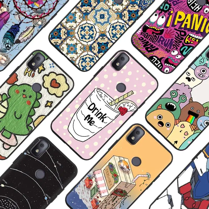 Soft Case Silicone Phone Case For TCL T-Mobile Revvl 4 Anti-