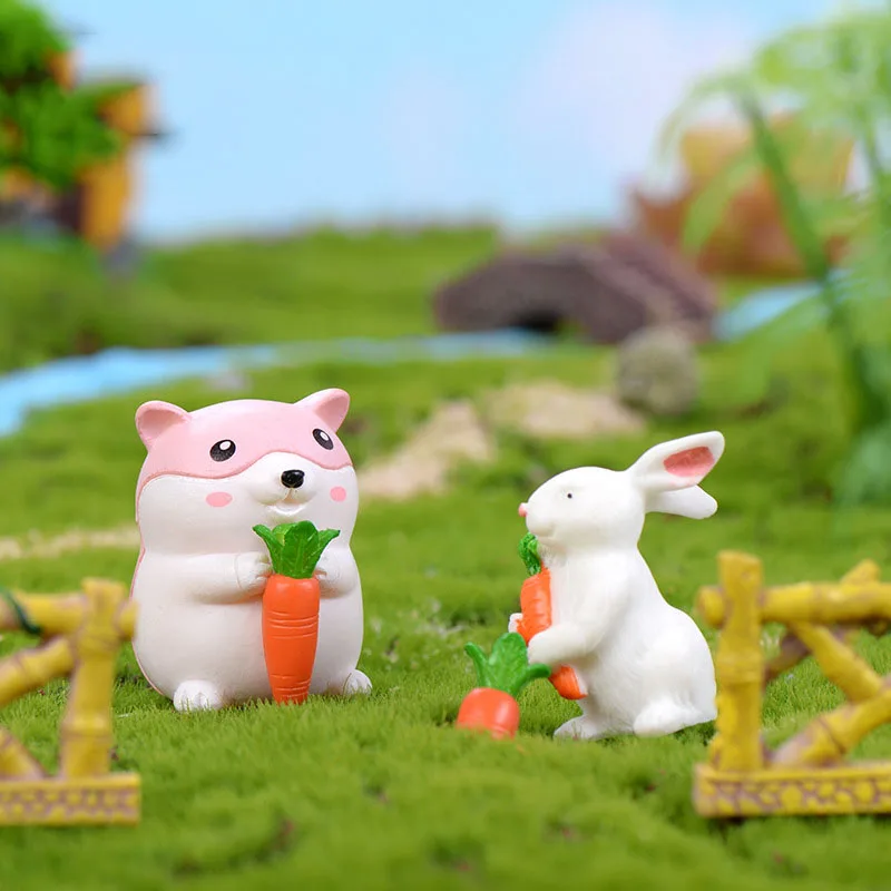 2020 Home Decoration Accessories Carrot Totoro Fairy Garden Miniatures House Office Desk Decor Mini Animals Christmas Gift | Дом и сад