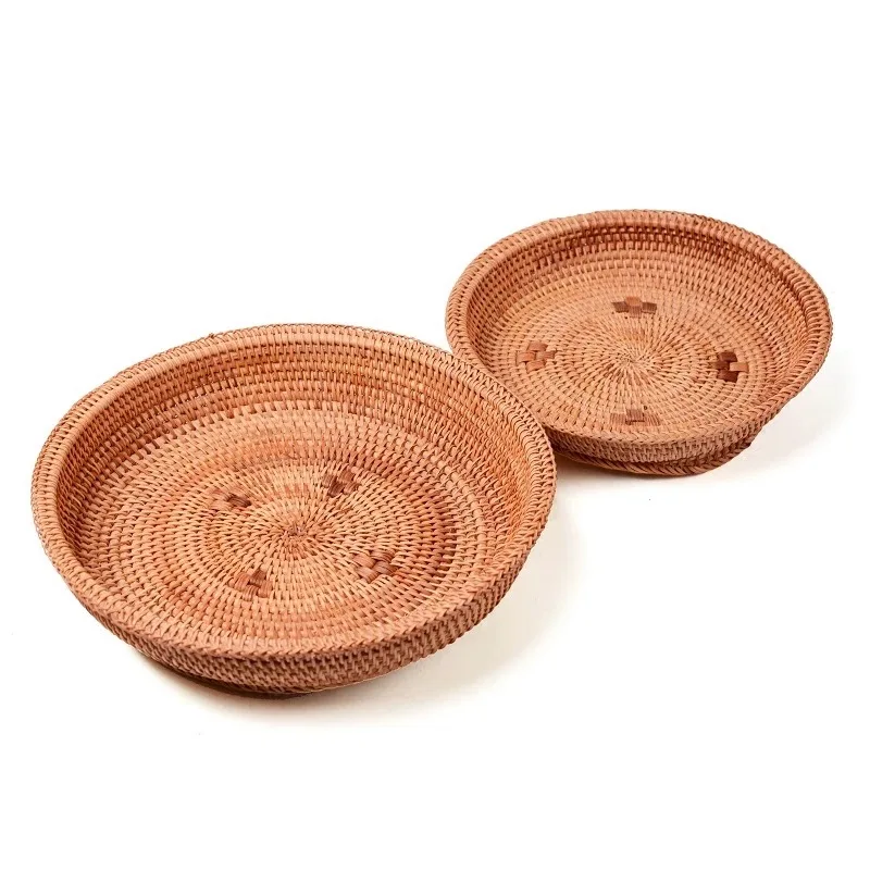 Креативная винтажная плетеная Фруктовая корзина Большая маленькая из