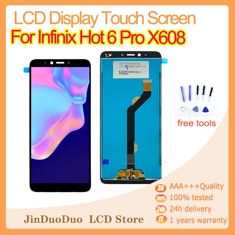 

100% Tested High quality Original 6.0 inch For Infinix Hot 6 Pro X608 LCD Display Touch Screen Panel Assembly Replacement Part
