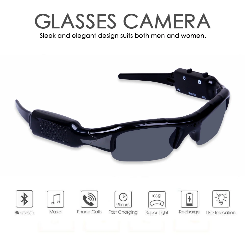 Цифровая камера солнцезащитные очки HD DVR видеорегистратор 3 в 1 для верховой
