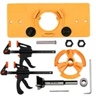 Набор кондукторов для скрытых петель 35 мм, комплект из 2 зажимов 4 дюйма F, деревообрабатывающий инструмент, подходит для установки лицевых рам, шкафов, дверных петель