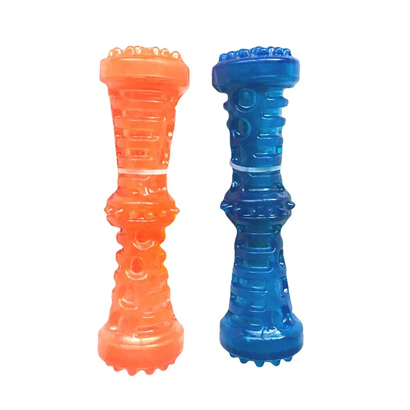 

Durable Interactive Toy Dog Chew Non-toxic Tooth Cleaning Puppy Pet Toys Sound Squeaker Rubber Molar Stick Dog Play Game