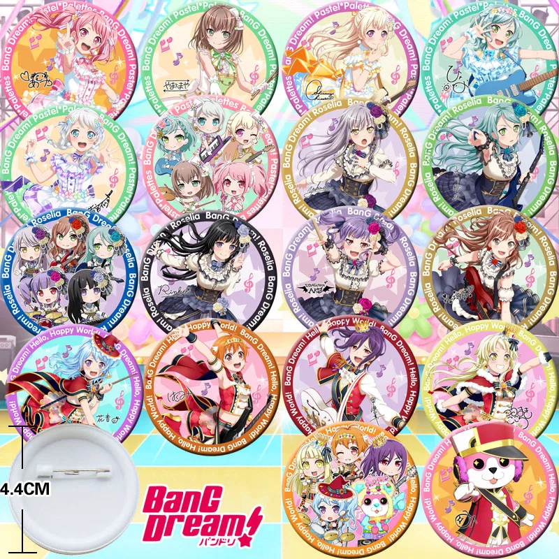 

18pcs BanG Dream Bedge Collect Backpack Bags Badge Button Brooch Pin Souvenir Anime Cosplay Gift