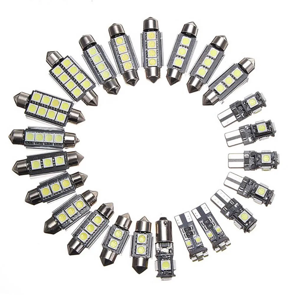 

1 Set High Quality Error Free Canbus LED Lamp Interior Map Dome Trunk Plate Light Bulbs For Nissan Series