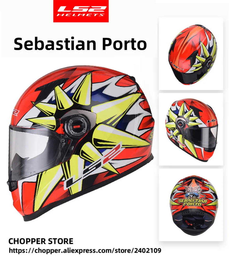 LS2 FF358 классический Capacetes de Motociclista мотоциклетный шлем анфас мотоциклетный мужской гоночный мотоциклетный шлем