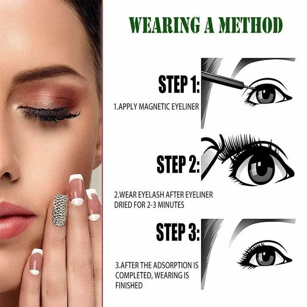 

10 Pairs Of 3D Mink Magnetic Eyelashes Set Liquid Natural Lashes Eye TSLM2 Thick Makeup Tools Extension Long False S6A8