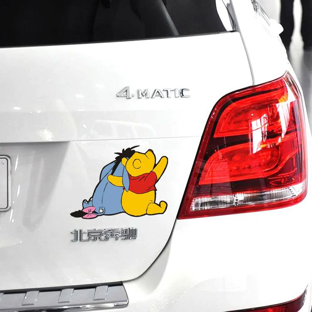 

Lovely Cartoon Car Sticker Bear Back Cute Car Sticker and Decal for Audi A4 Hyundai Toyota Rav 4 Ford Focus Lada Kia 14cmX11cm