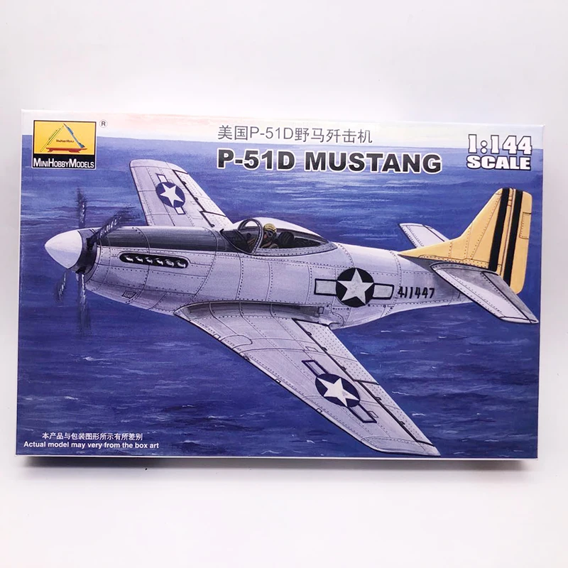 1: 144 США P 51D Мустанг истребитель воинской сборки ВВС модель боевого