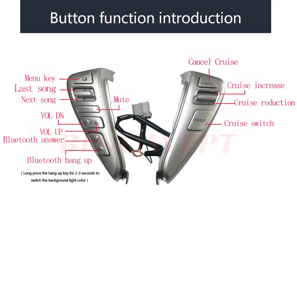 

Seven colors car styling Steering Wheel Cruise Control Bluetooth Switches For NISSAN TIIDA SENTRA SUNNY Livina ALMERA