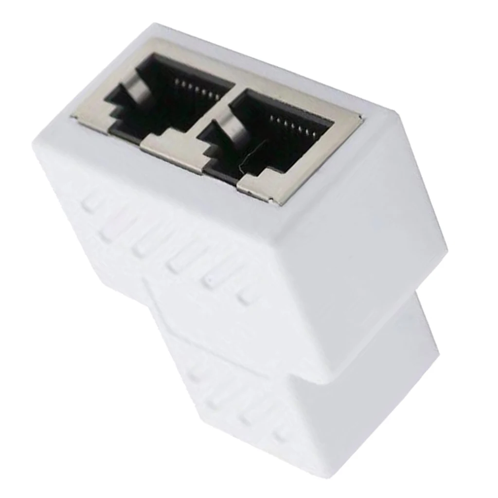 RJ45 8P8C от 1 до 2 розеток адаптер разделитель сетевой разъем белый|Компьютерные