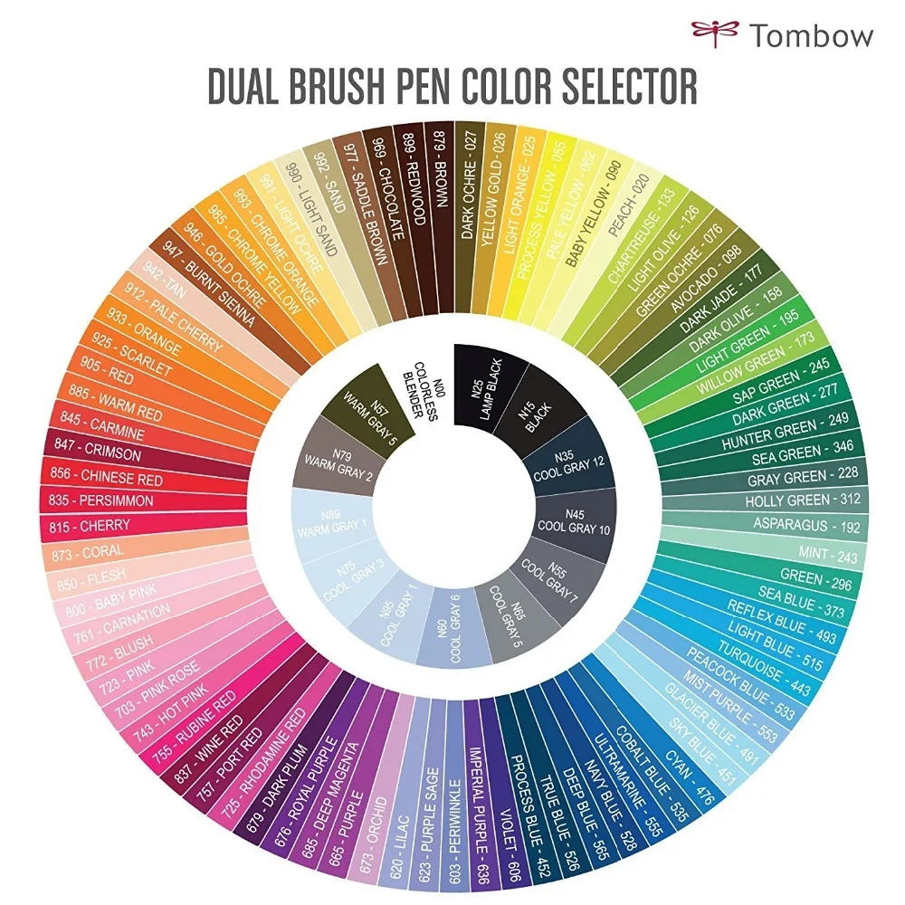 

Tombow Abt Dual 96/108Colors Art Marker Brush Pen With Stand Soft Watercolor Calligraphy Drawing Blending Coloring Art Supplies