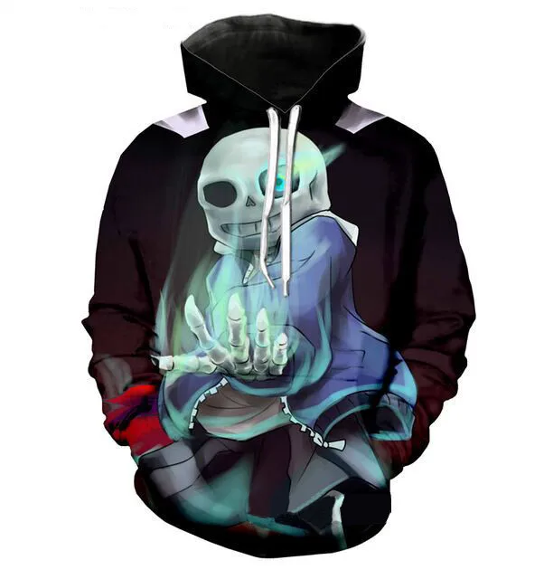 Пуловер унисекс с 3D-принтом Game Undertale Sans Повседневная Уличная одежда длинными