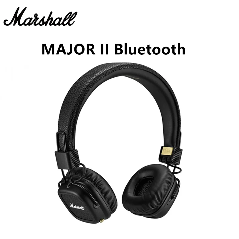 Marshall MAJOR II słuchawki bezprzewodowe z Bluetooth bezprzewodowe słuchawki głęboki bas składane sportowe gamingowy zestaw słuchawkowy z mikrofonem