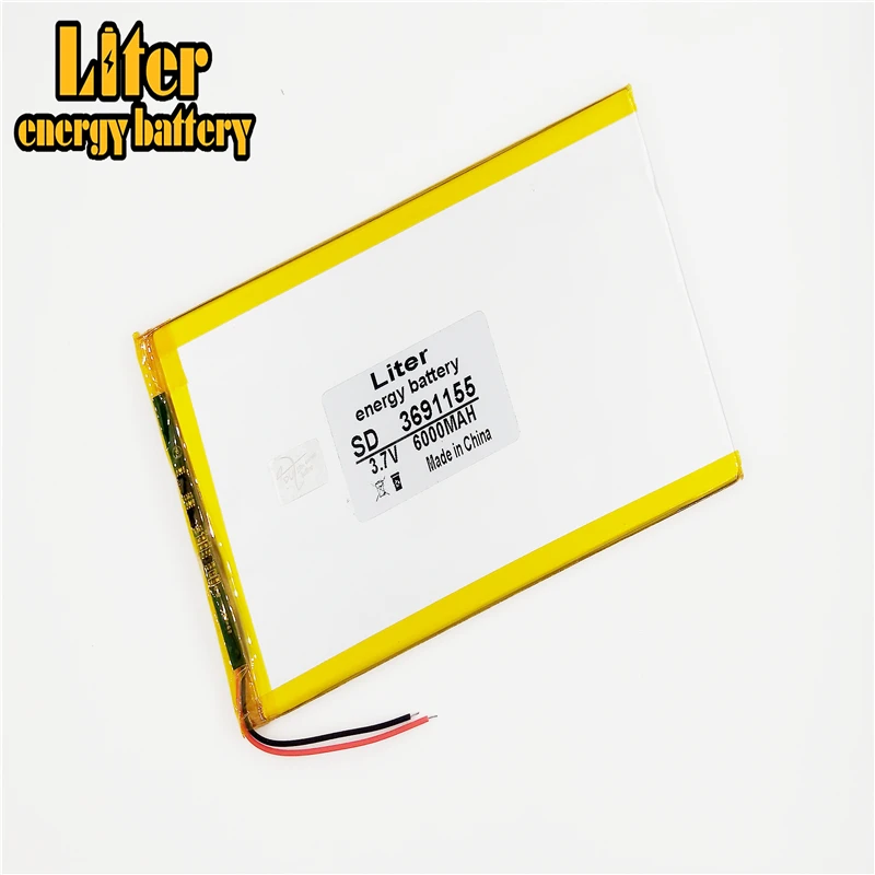 3 7 V 6000mAH 3691155 3590155 PLIB (полимерный литий ионный аккумулятор) аккумулятор для