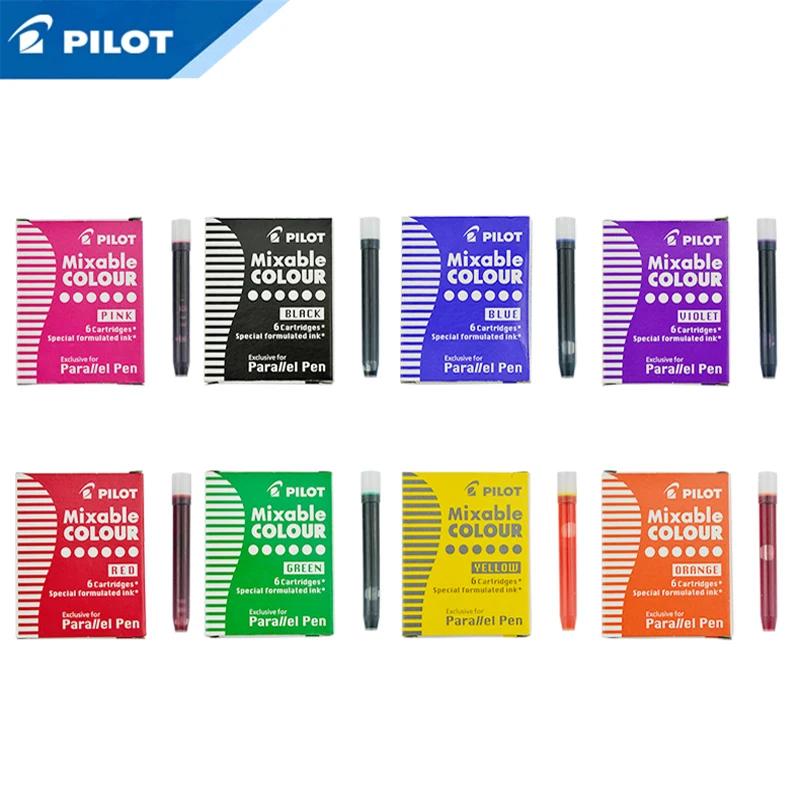 Авторучка Pilot art parallel pen 12 цветов чернильные картриджи IC P3 IRFP 6S черный синий