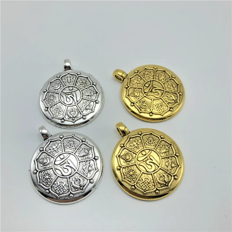 3 шт шарма Турция Йога Логотип Круглый кулон для изготовления ювелирных изделий