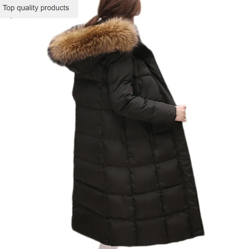 Пуховик на-30 градусов новинка 2020 зимняя куртка Женская длинная с большим меховым