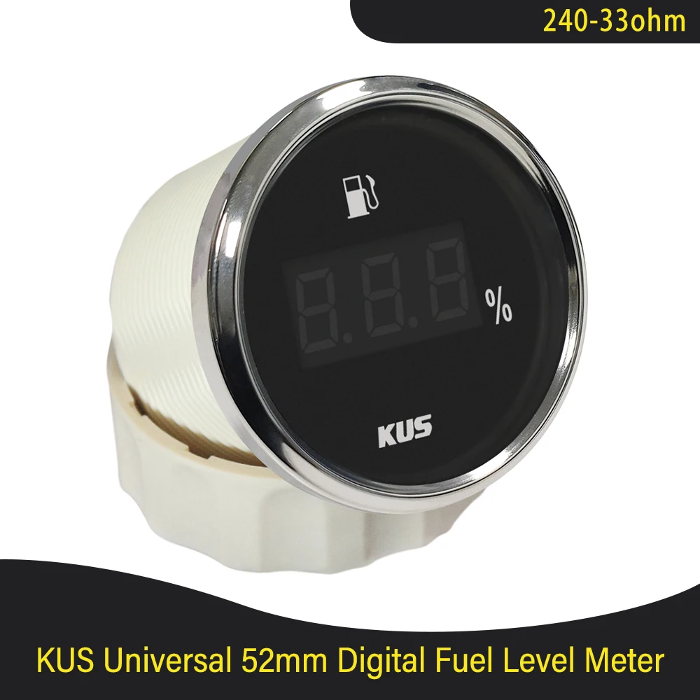 KUS 240~33ohm Digital Fuel Level Gauge Oil Tank Indicator for Car Boat Truck Marine Yacht Red Backlight Sensor | Автомобили и