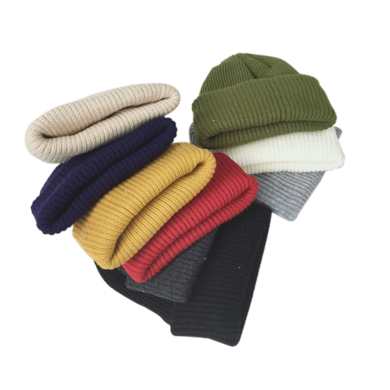 Женская вязаная шапка Шапка бини Матросская акриловые теплые шапочки с вышивкой