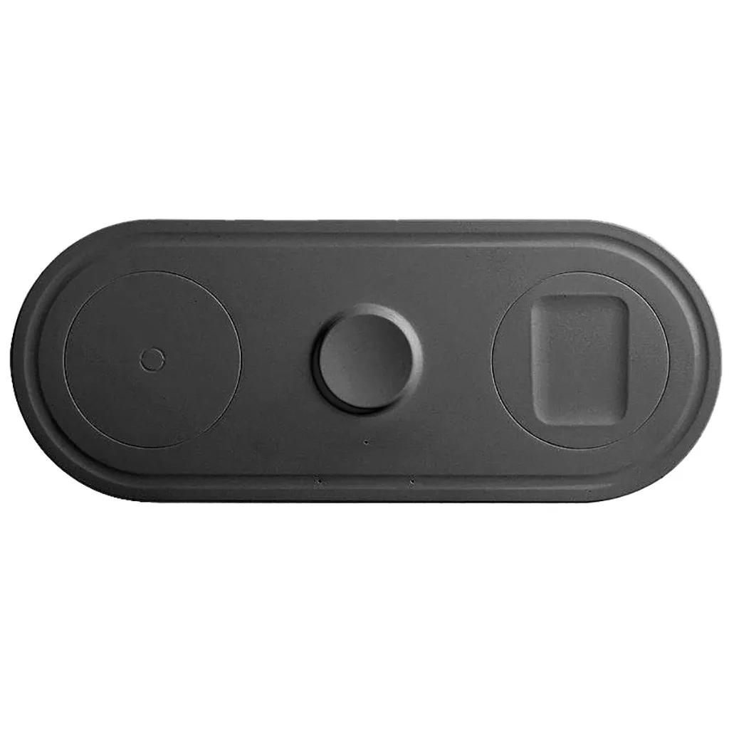 Black Новое беспроводное зарядное устройство для Iphone X Xs Max Xr 8 быстрая Беспроводная Полная нагрузка 3 в 1 Зарядная площадка для Airpods Apple Watch 5 4 3 2 1 - Цвет: Black