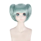 Аниме-черный парик Kayano акаджи, каэде, короткие светильник зеленые волосы Косплэй парик ролевая игра на Хэллоуин волос Синтетические 30 см