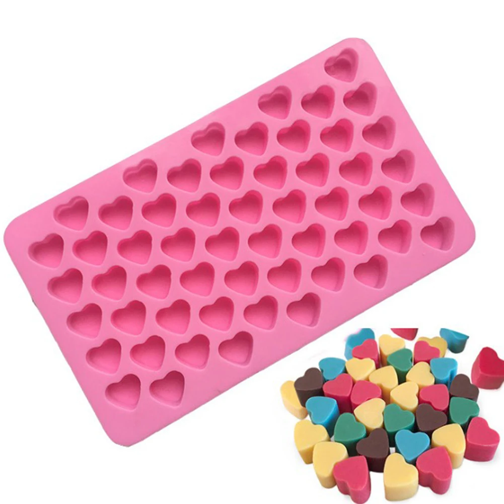 

5 Hearts Silicone Chocolate Mould Love Heart Shaped Non-stick Fondant Cake Mold Jelly Ice Cube Tray Mould Kitchen Baking Tools