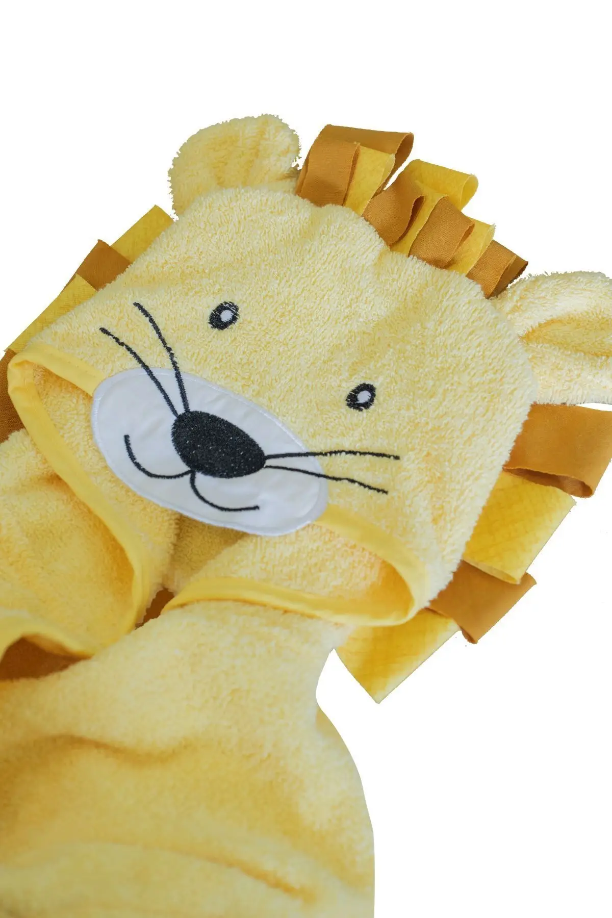 

Hooded Kids Bathrobe 100% Cotton Yellow Boys and Girls Flannel Pajamas Robe Soft Comfortable Homewear Clothes
