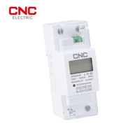 cnc dds226d 2p lcd single phase din rail energy meter 65a 100a 220v 230v 50hz 60hz active energy import export kwh