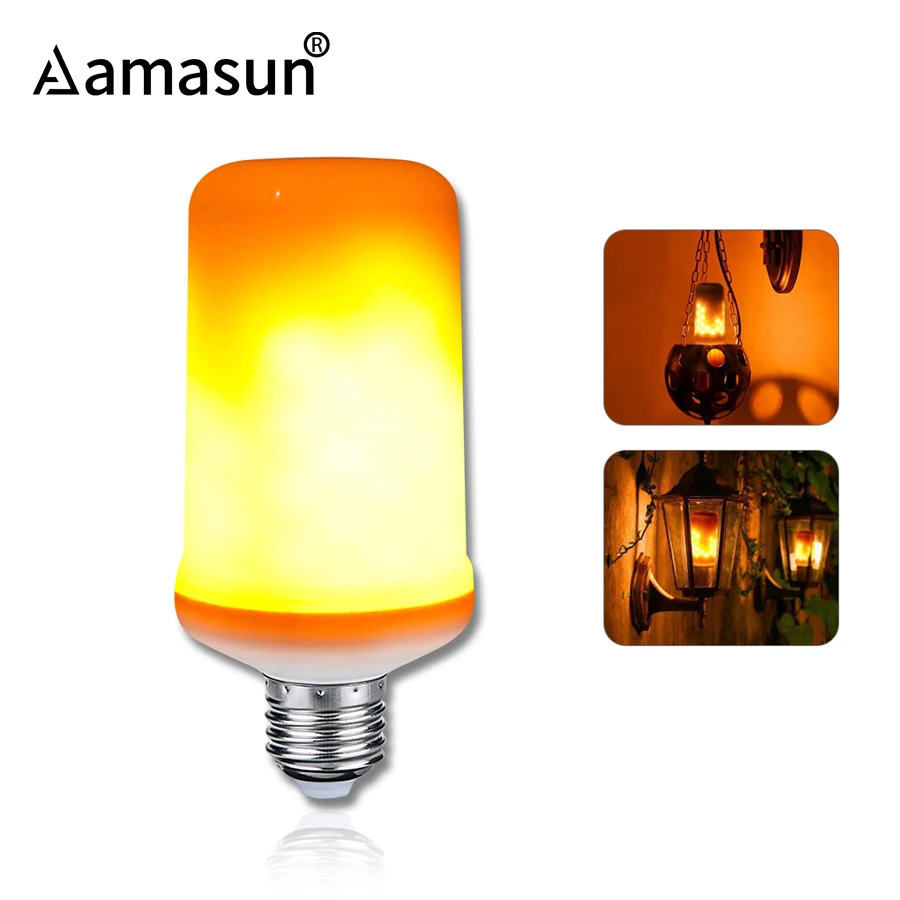 Лампа с пламенем E27 лампа эффектом огня ночник эмуляция пламени Рождество