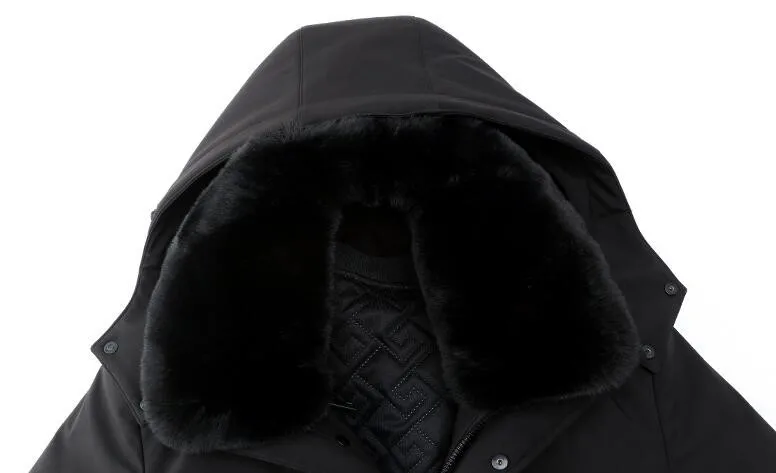 

2021 Winter New Parkas Men Thicken Warm Men Jacket Hooded Fur Collar Coatbusiness Casual Man's Jackets Outwear Jaqueta Masculina