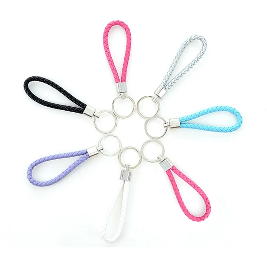 Модный хит Для мужчин женщин кожаного брелка для ключей брелок автомобиль