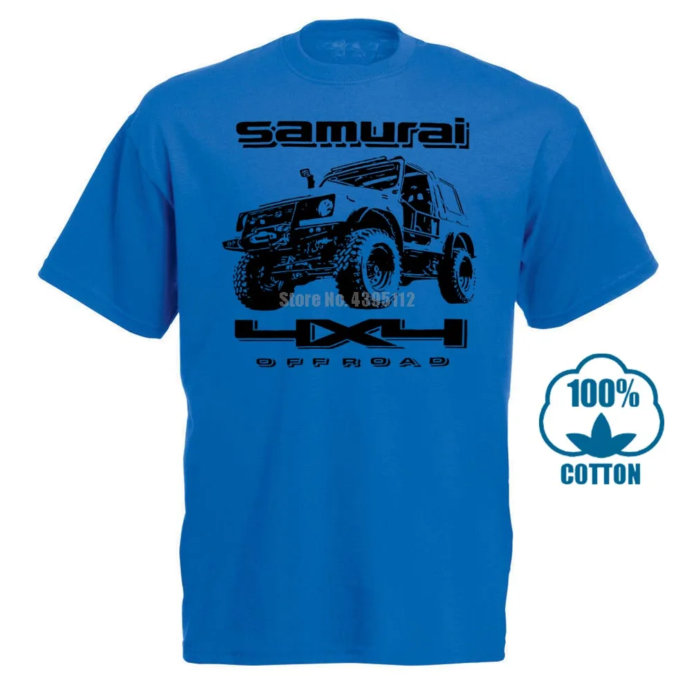 Off Road Fan Suzuki Samurai мягкая хлопковая Мужская футболка модные хлопковые топы Размер S 3Xl - Цвет: Синий