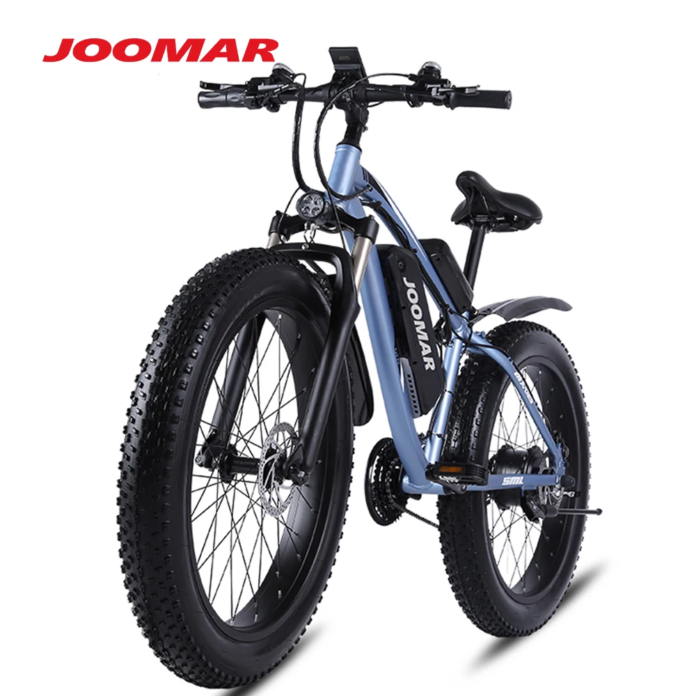Электрический велосипед JOOMAR 48 в 1000 Вт Мотор 4 0 толстые шины JM02S Plus Снежный Горный